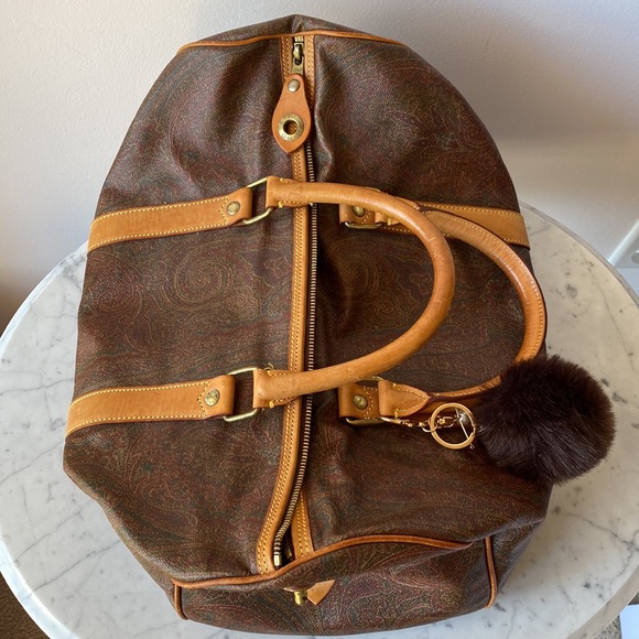 Authentic ETRO Milano Boston Bag Travel Tote Paisley Weekender - Picture 12 of 14